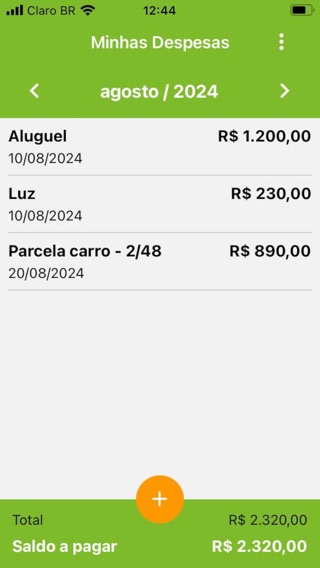 Minhas Despesas App — captura 2